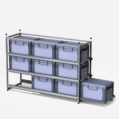 Regalsystem (LxBxH) 123 x 39 x 120 cm ohne Boxen